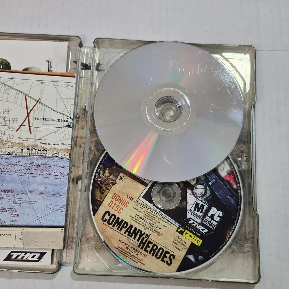 Vintage Company of Heroes PC Game Steelbook Collectors Edition 2006 Map Poster